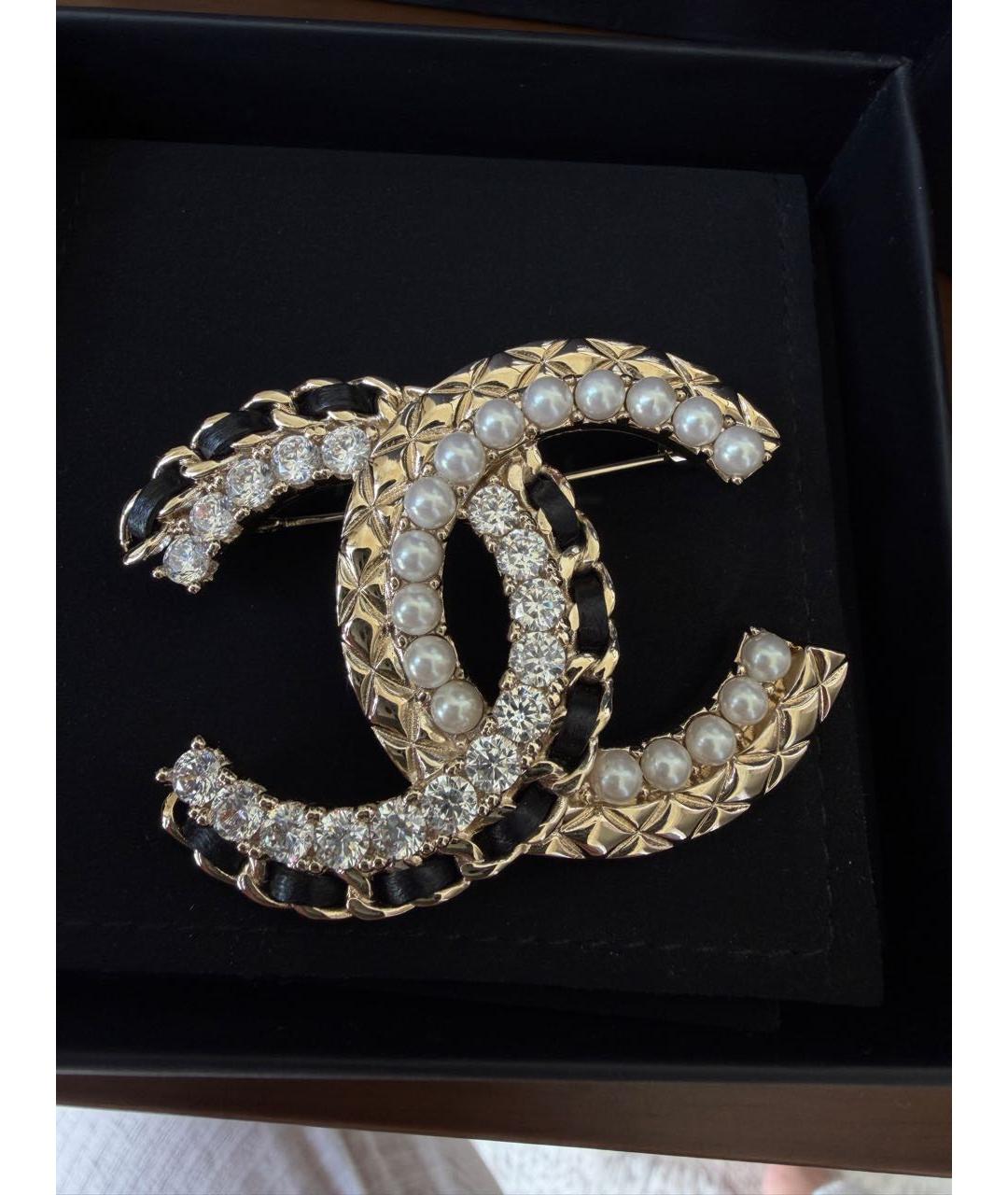 CHANEL Золотая металлическая булавка / брошь, фото 4