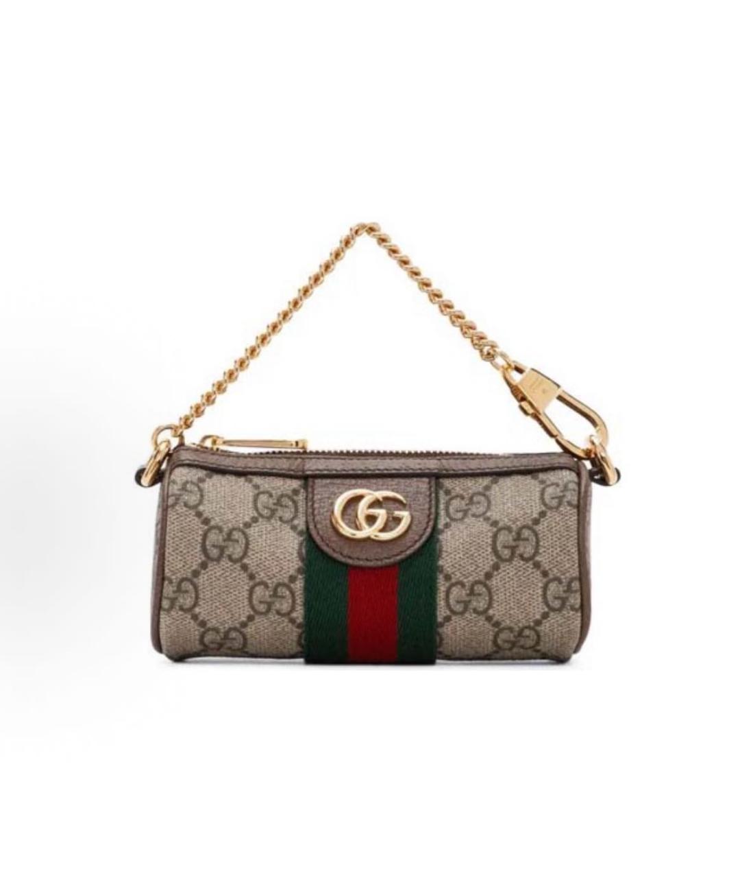 GUCCI Бежевая канва сумка с короткими ручками, фото 7