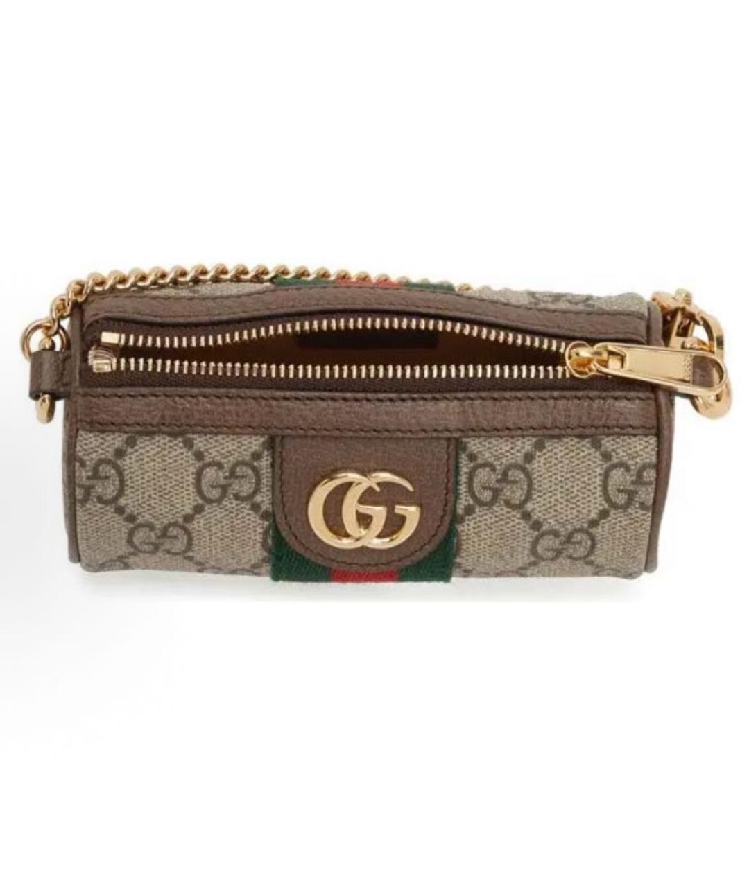 GUCCI Бежевая канва сумка с короткими ручками, фото 4
