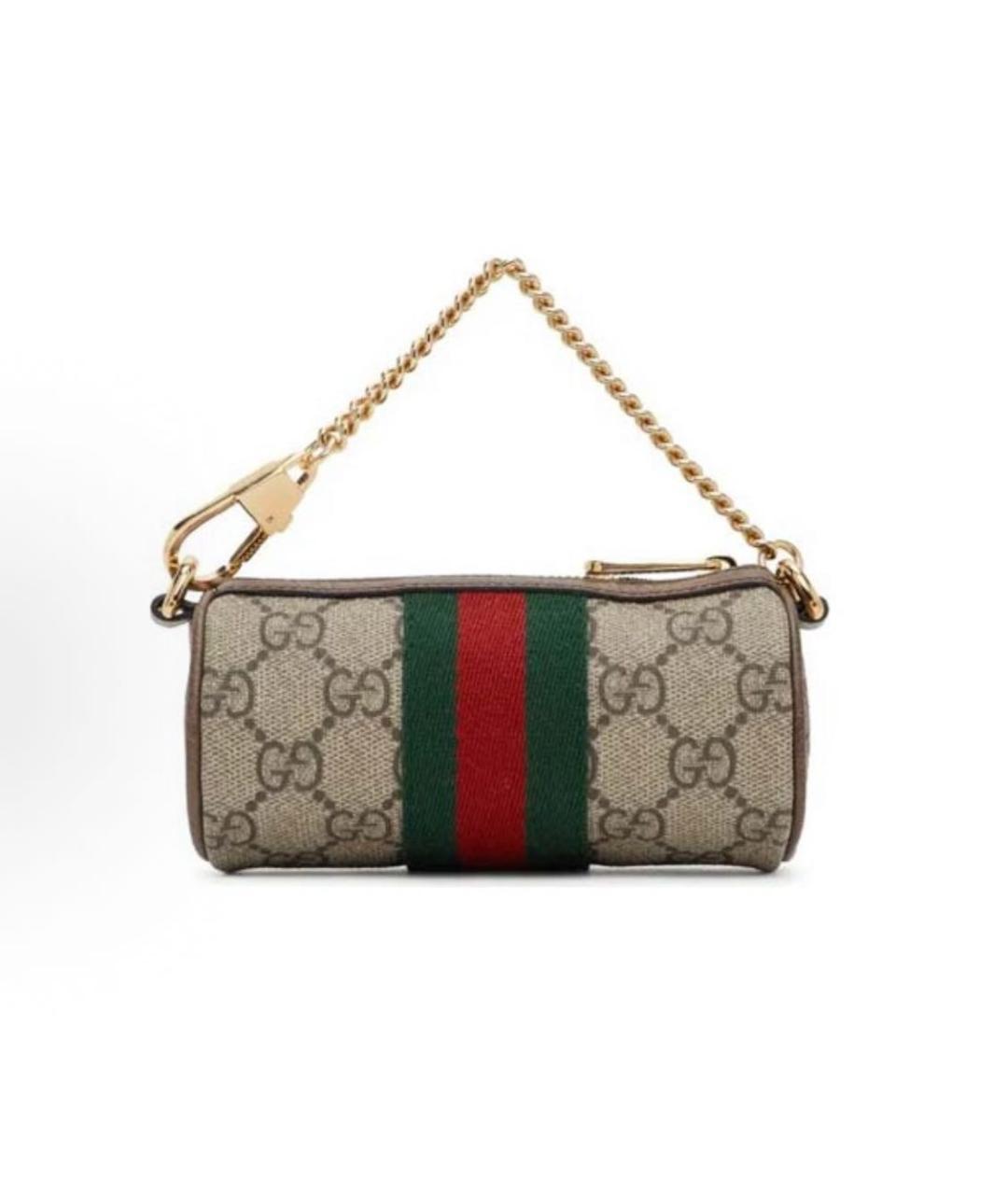 GUCCI Бежевая канва сумка с короткими ручками, фото 3