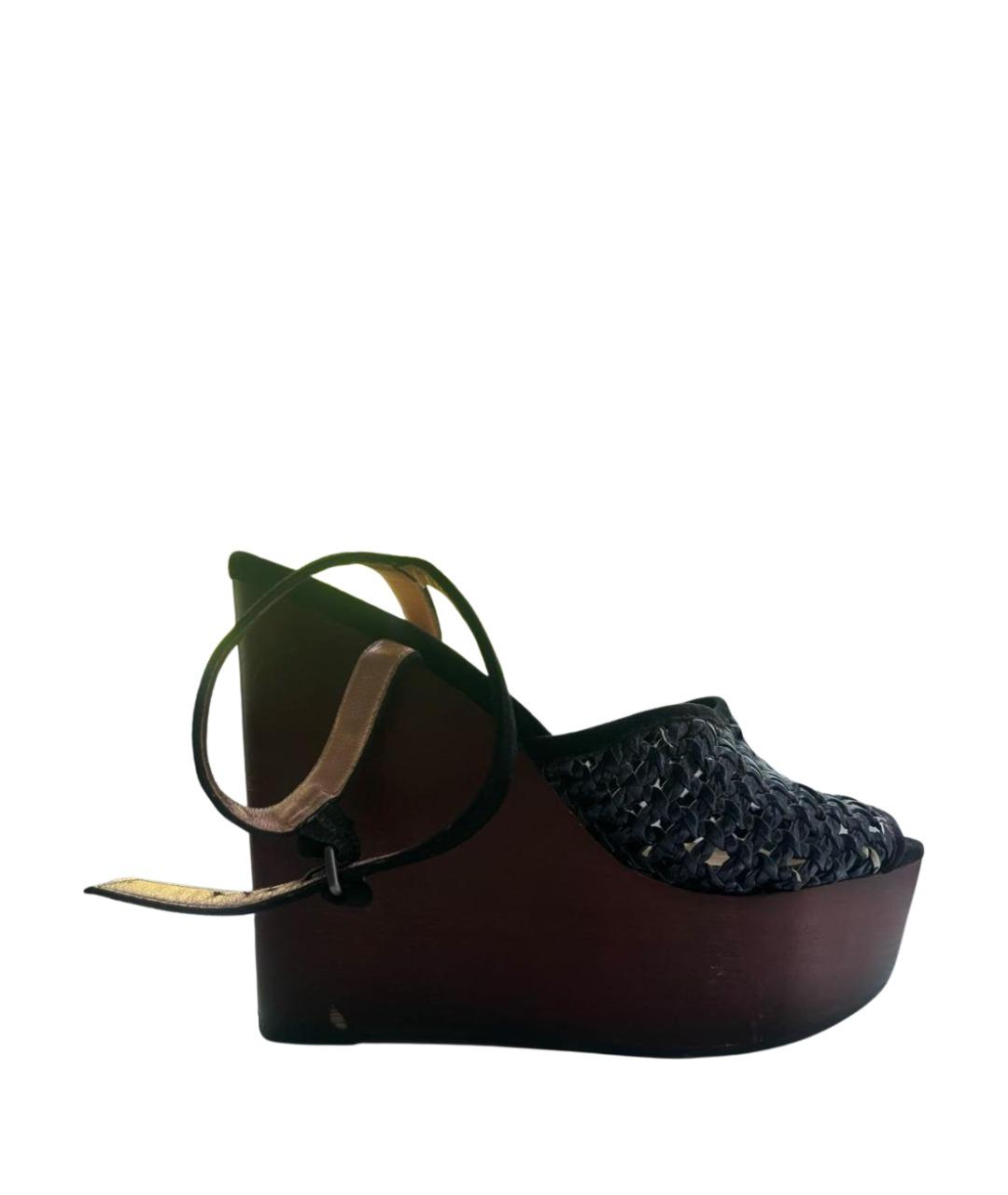 MARC BY MARC JACOBS Темно-синие кожаные сандалии, фото 1