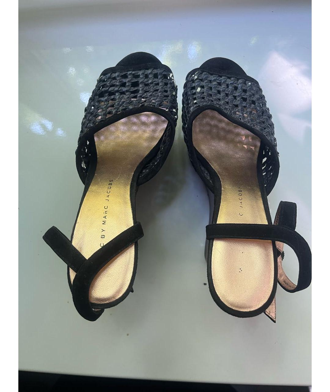 MARC BY MARC JACOBS Темно-синие кожаные сандалии, фото 3