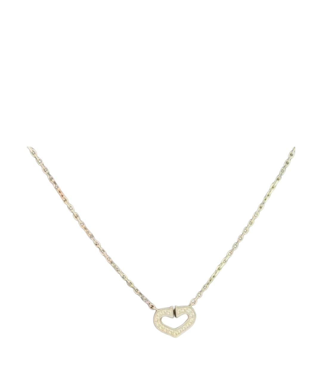 CARTIER Серебряное колье из белого золота, фото 1