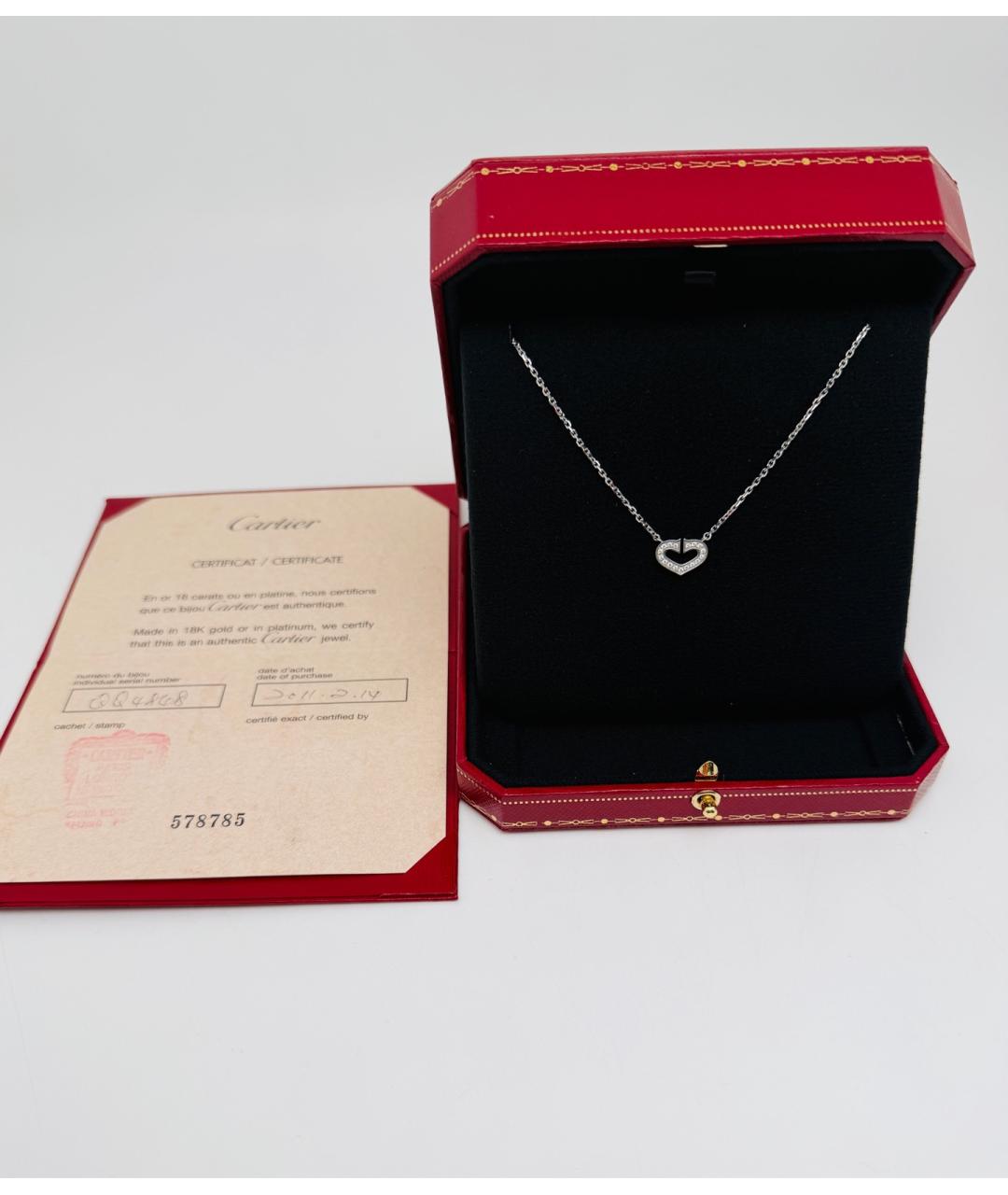 CARTIER Серебряное колье из белого золота, фото 2