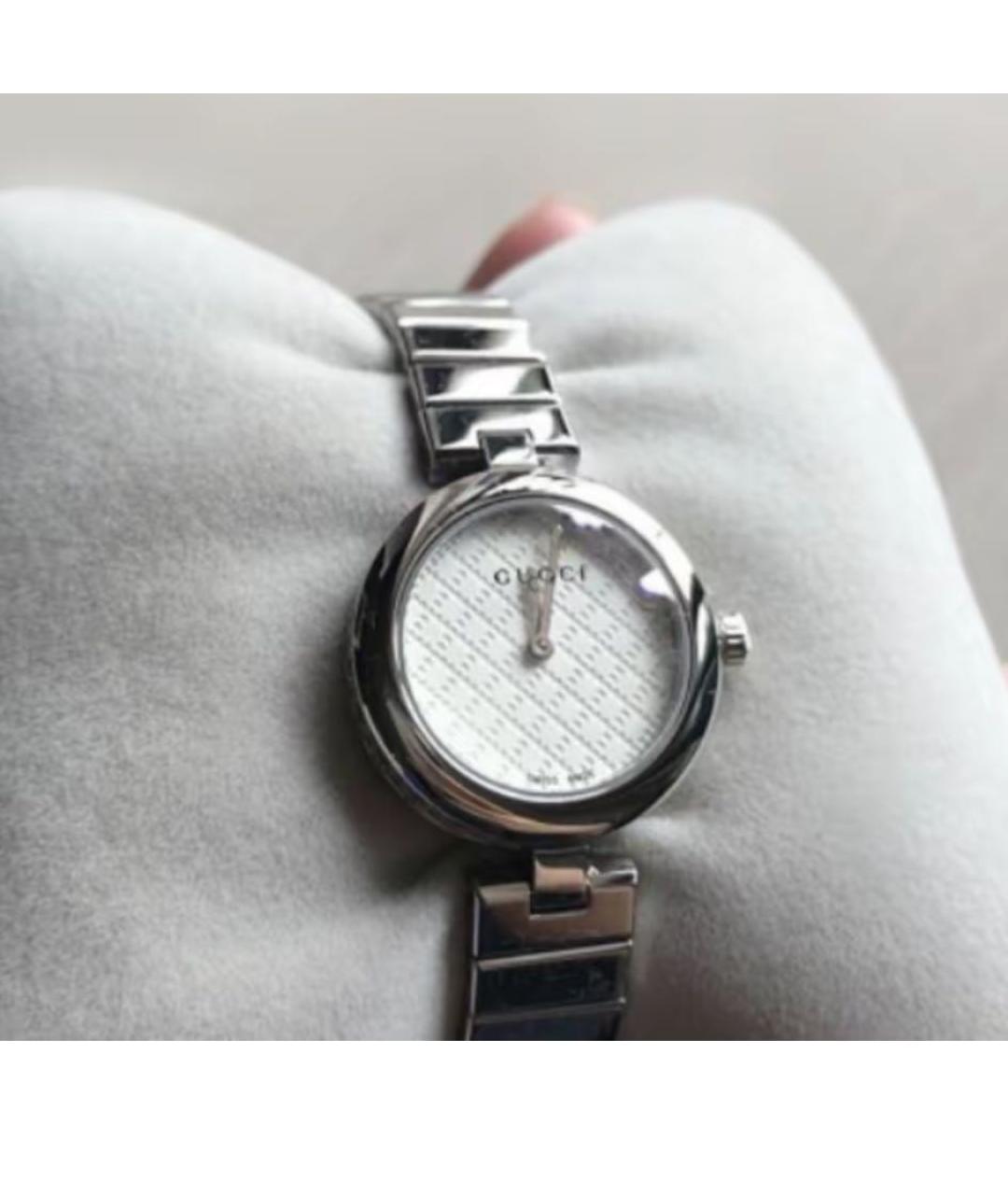 GUCCI Серебряные стальные часы, фото 6