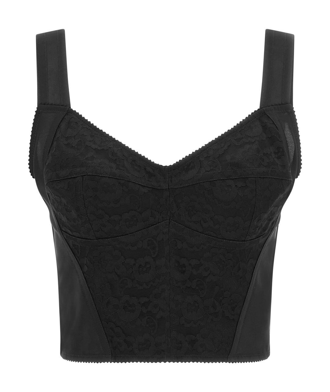 DOLCE&GABBANA Черная полиамидовая майка, фото 1