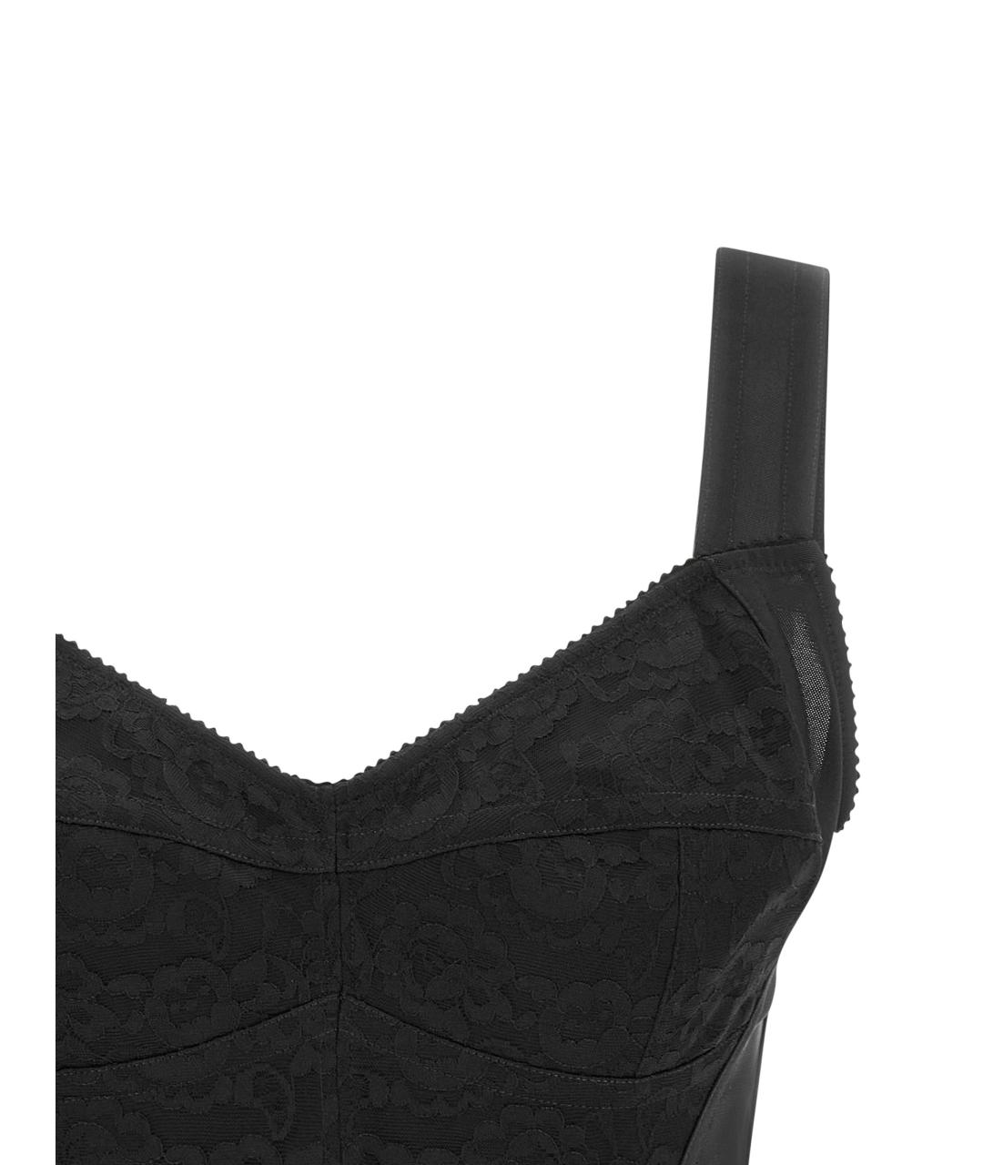 DOLCE&GABBANA Черная полиамидовая майка, фото 3
