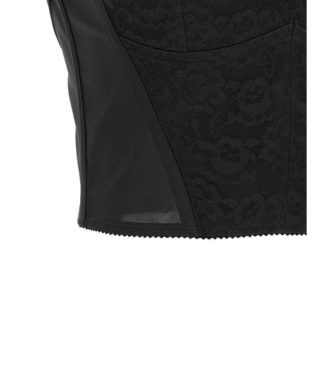 DOLCE&GABBANA Черная полиамидовая майка, фото 4