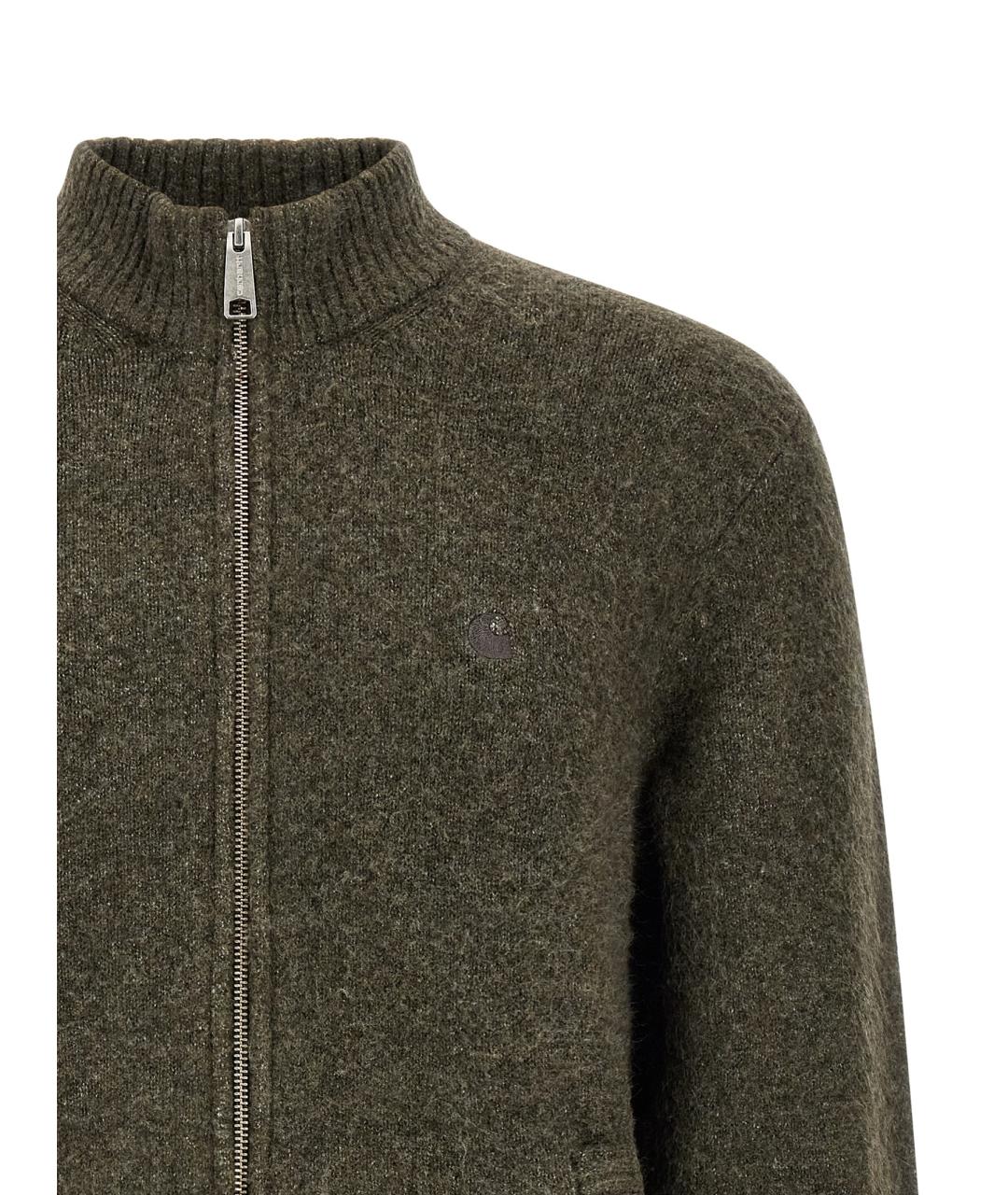 CARHARTT WIP Зеленый синтетический кардиган, фото 3