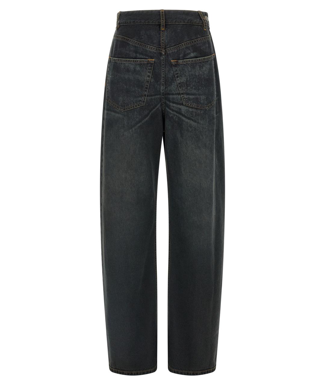 MM6 MAISON MARGIELA Синие хлопковые прямые джинсы, фото 1