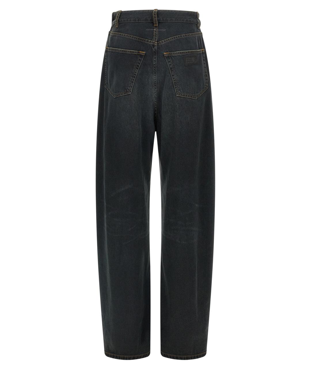 MM6 MAISON MARGIELA Синие хлопковые прямые джинсы, фото 2