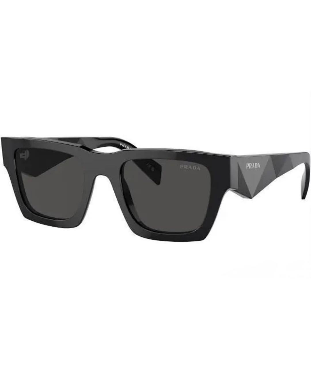 PRADA Черные пластиковые солнцезащитные очки, фото 1