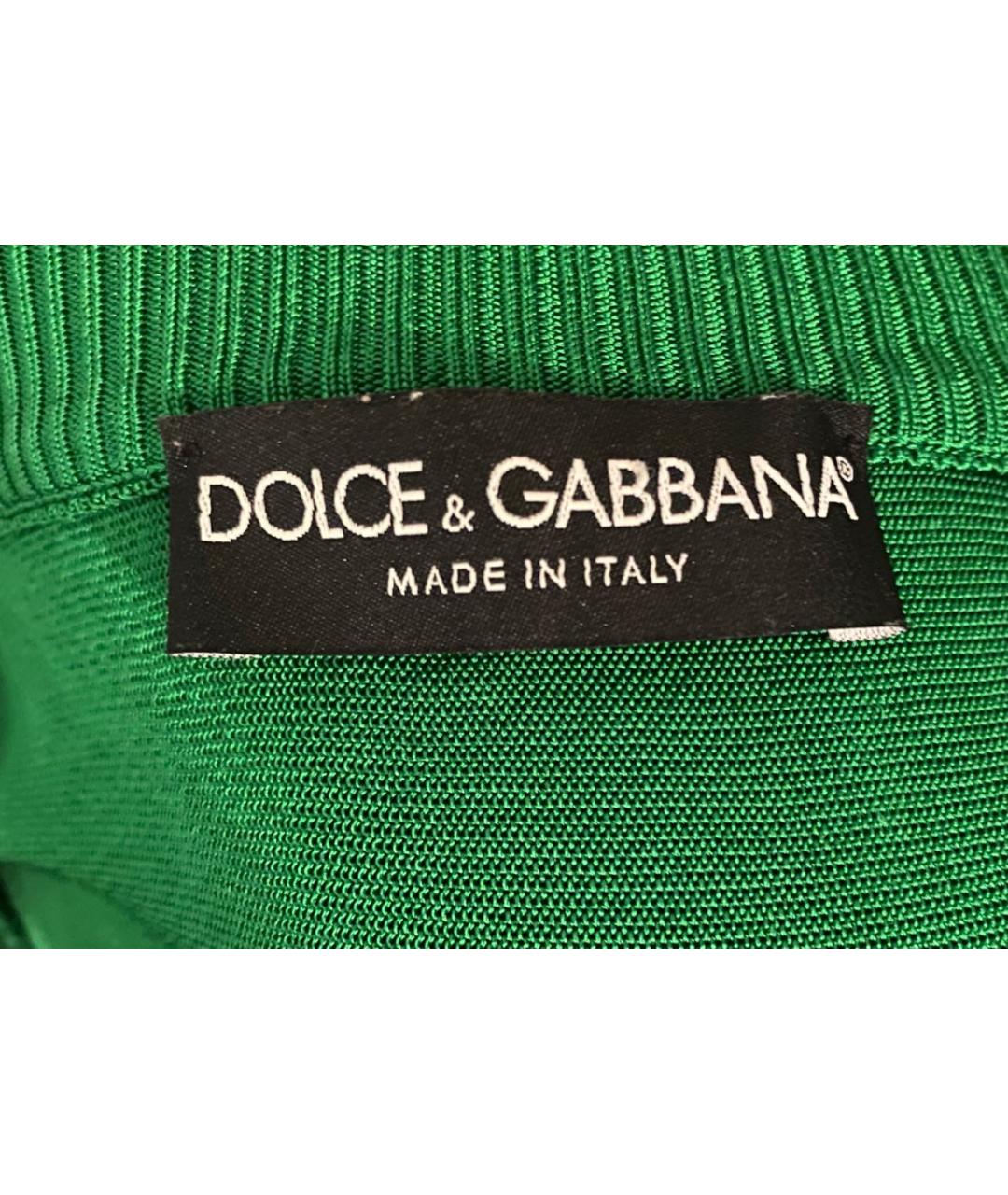 DOLCE&GABBANA Зеленый вискозный джемпер / свитер, фото 5