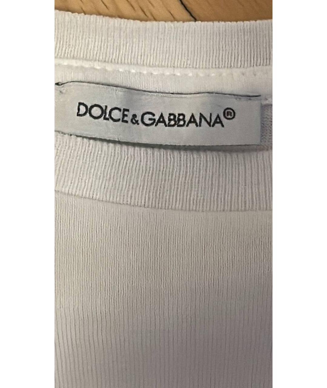 DOLCE&GABBANA Белый хлопковый детская футболка / топ, фото 5