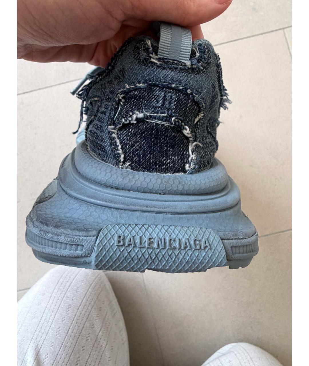 BALENCIAGA Синие текстильные кроссовки, фото 6