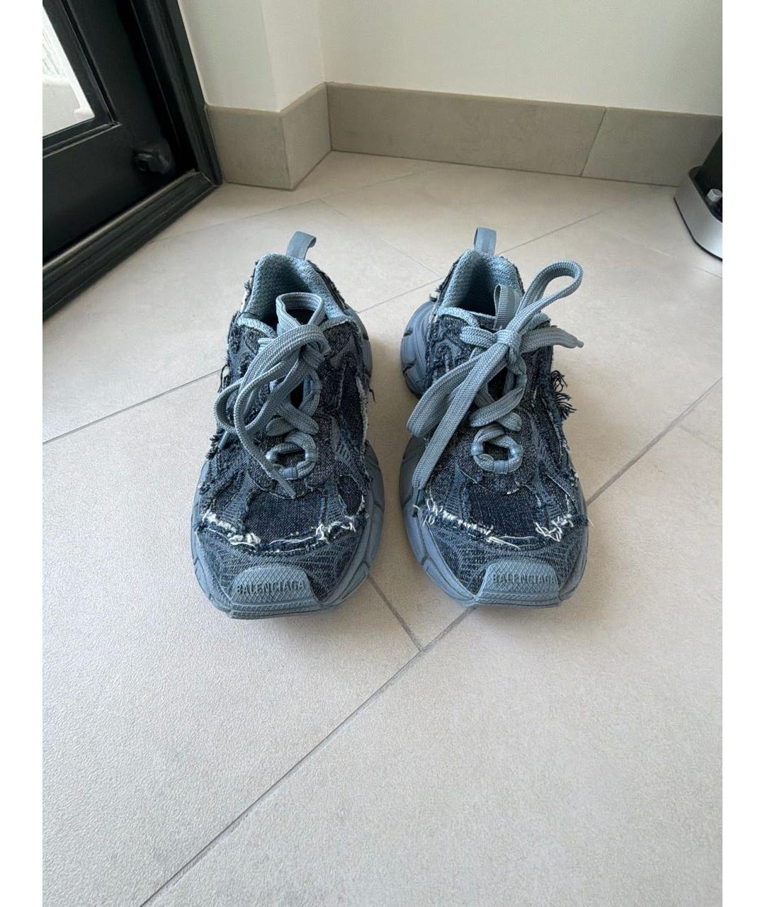 BALENCIAGA Синие текстильные кроссовки, фото 2