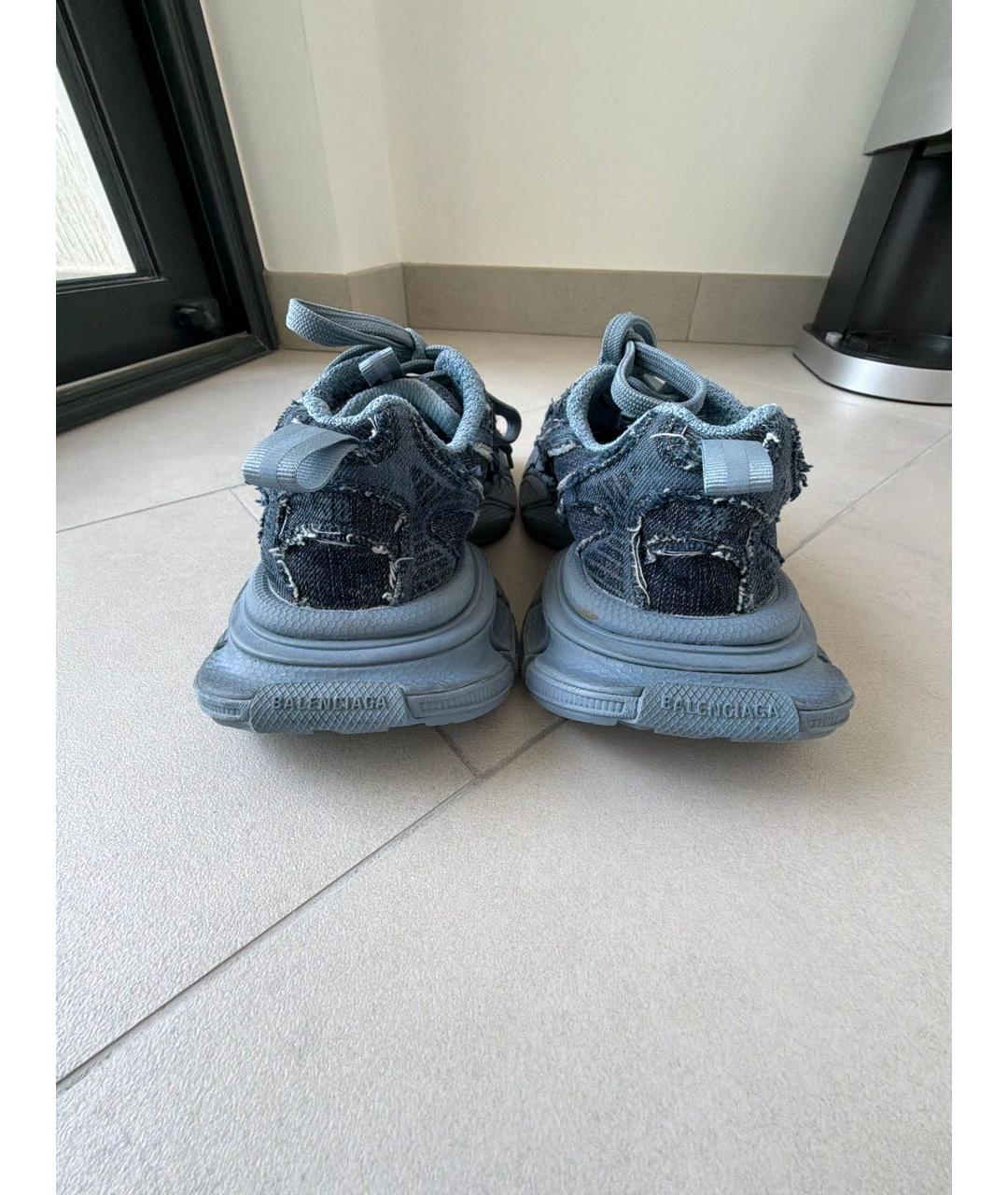 BALENCIAGA Синие текстильные кроссовки, фото 4