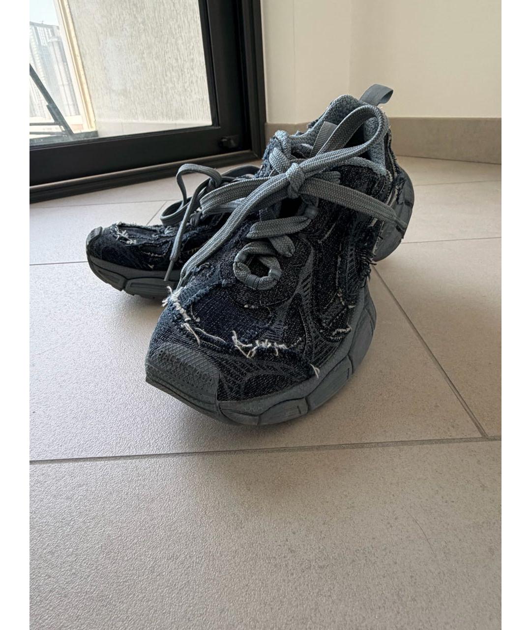 BALENCIAGA Синие текстильные кроссовки, фото 5