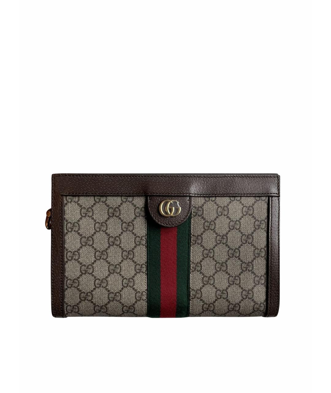 GUCCI Коричневая канва сумка через плечо, фото 1