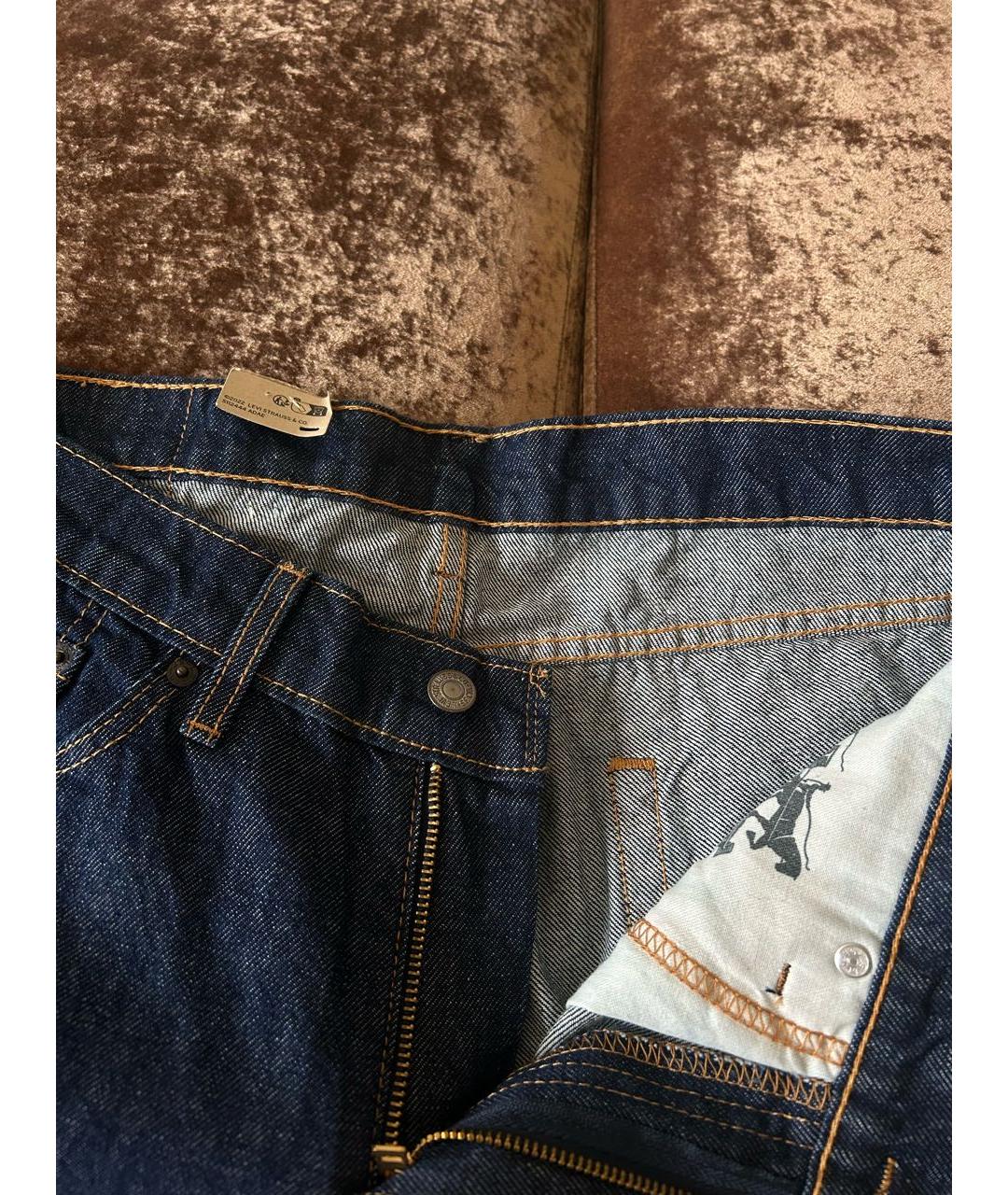 LEVI'S Темно-синие хлопко-эластановые прямые джинсы, фото 3