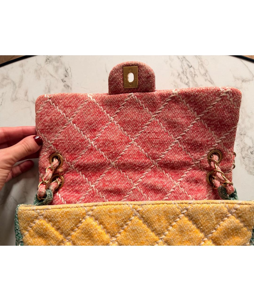 CHANEL Мульти твидовая сумка с короткими ручками, фото 4