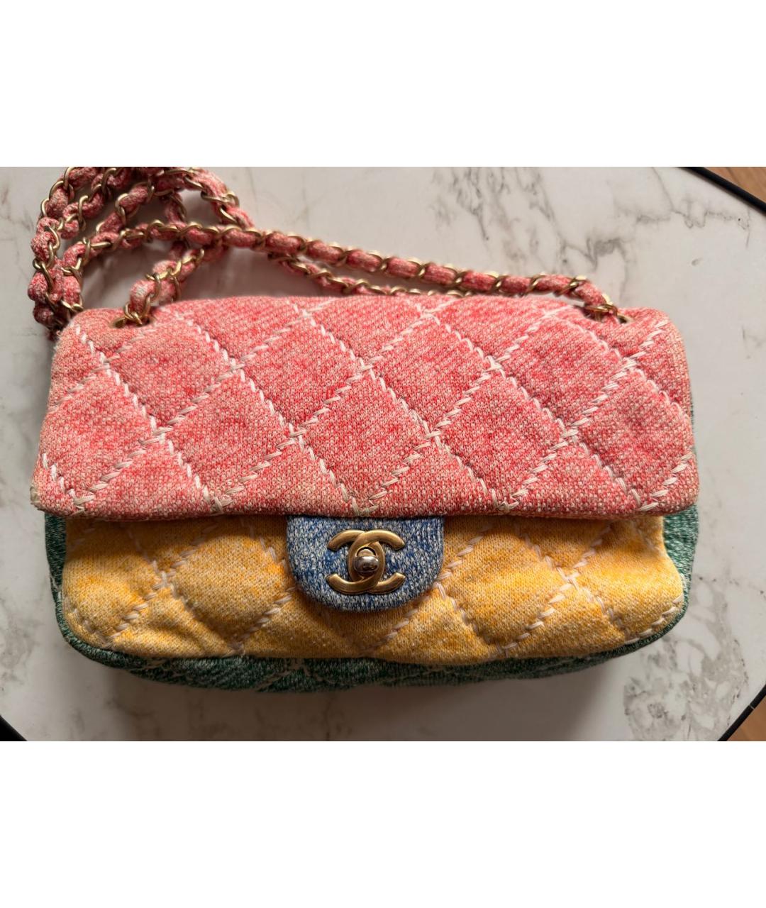 CHANEL Мульти твидовая сумка с короткими ручками, фото 8