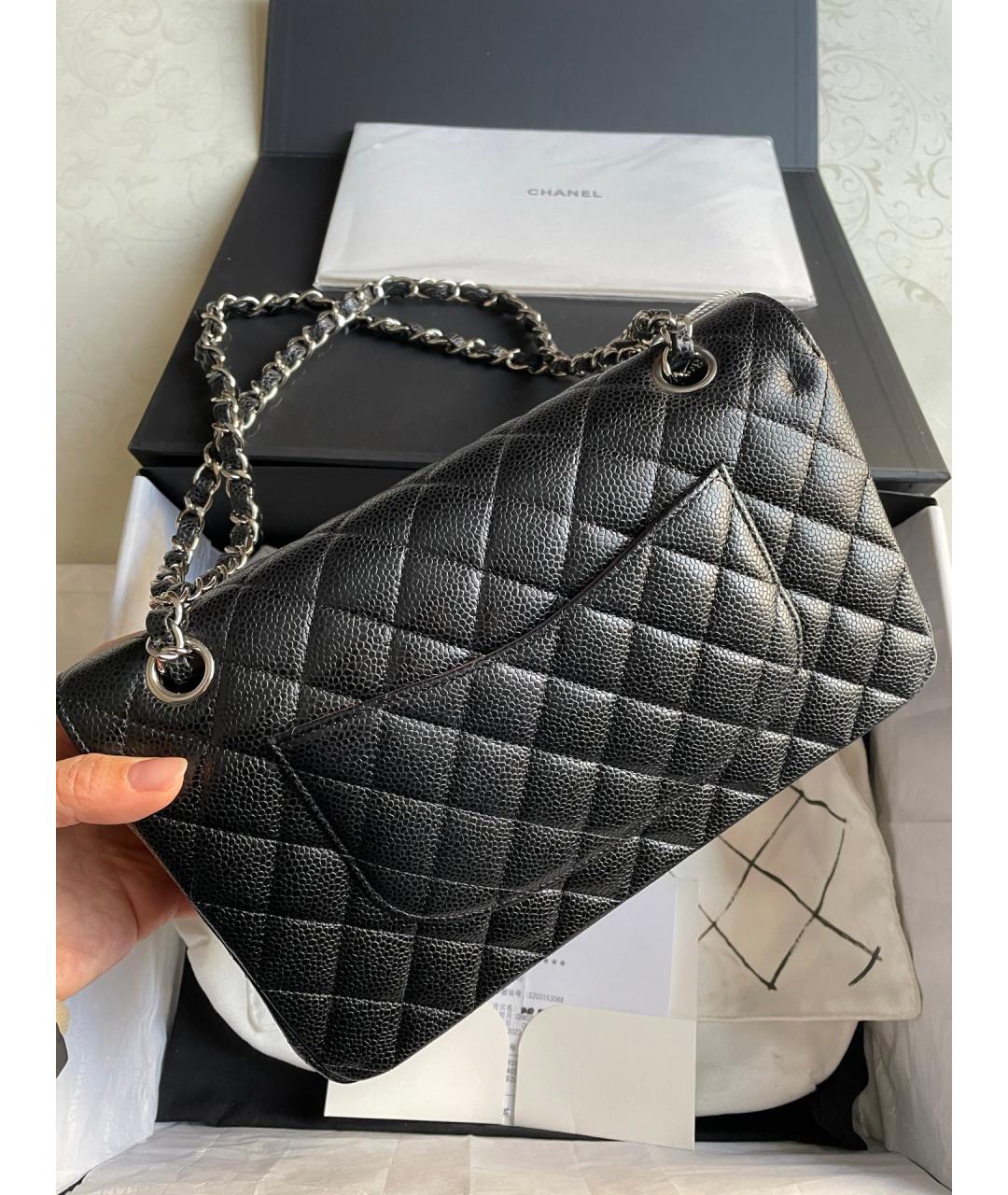 CHANEL Черная кожаная сумка через плечо, фото 3
