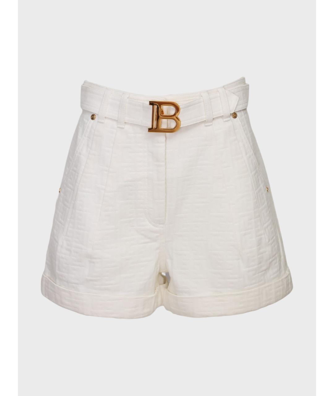 BALMAIN Белые хлопковые шорты, фото 4