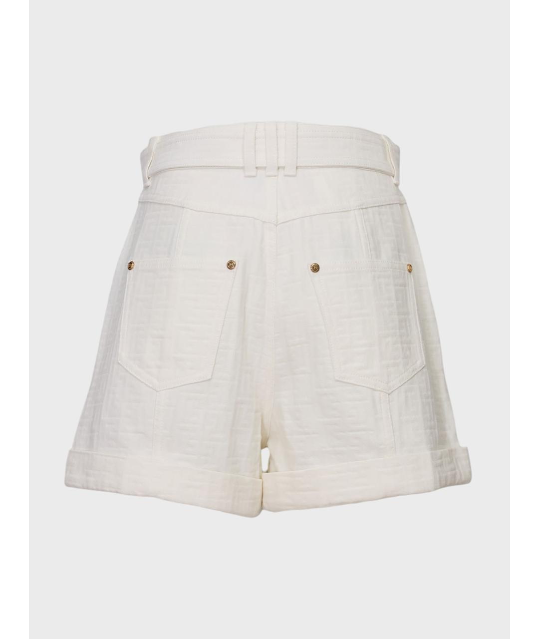 BALMAIN Белые хлопковые шорты, фото 2