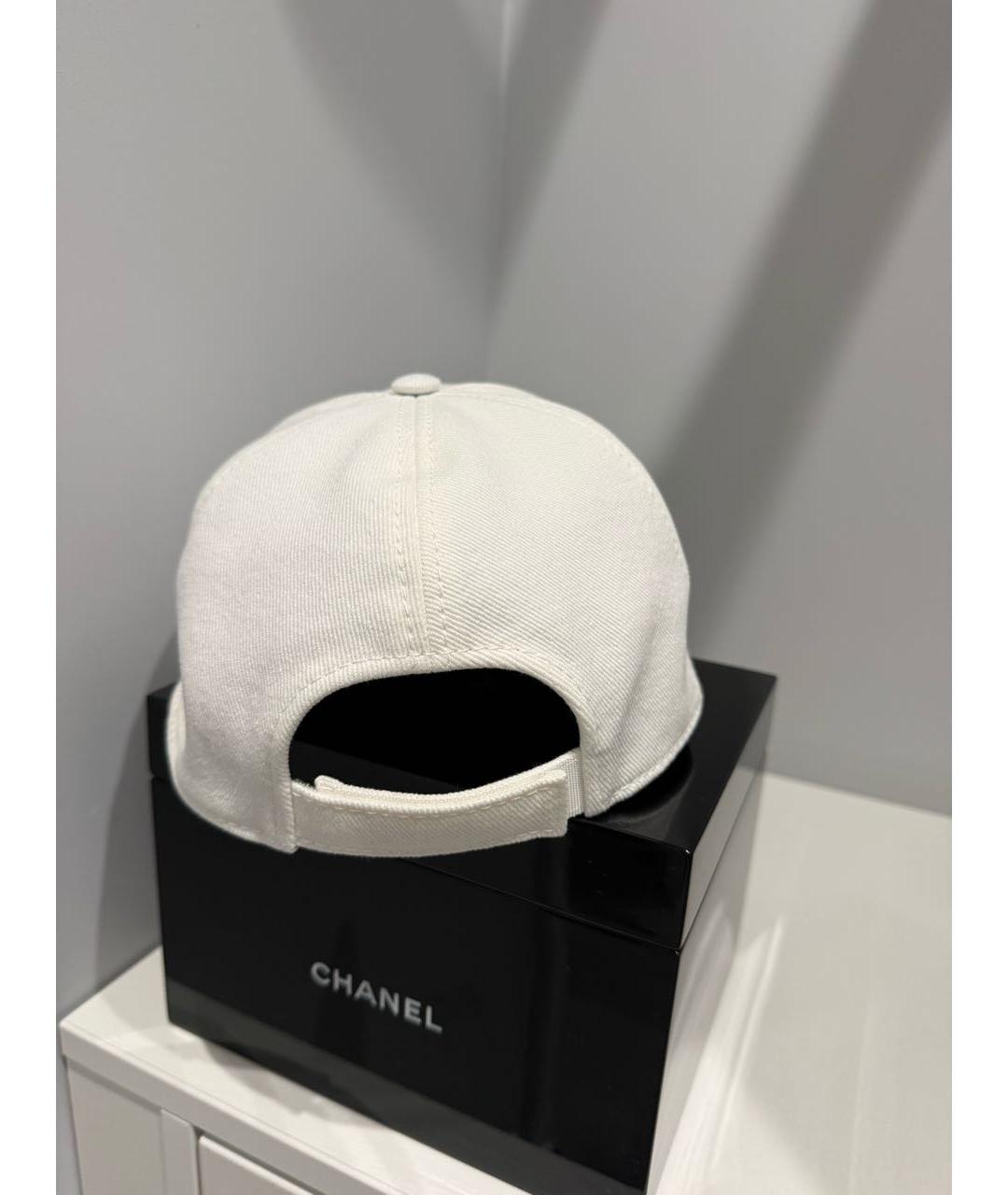 CHANEL Белая хлопковая кепка, фото 5