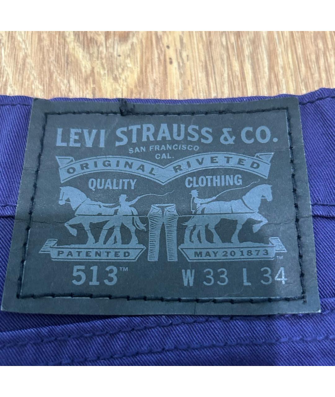 LEVI'S Фиолетовые хлопко-эластановые прямые джинсы, фото 6