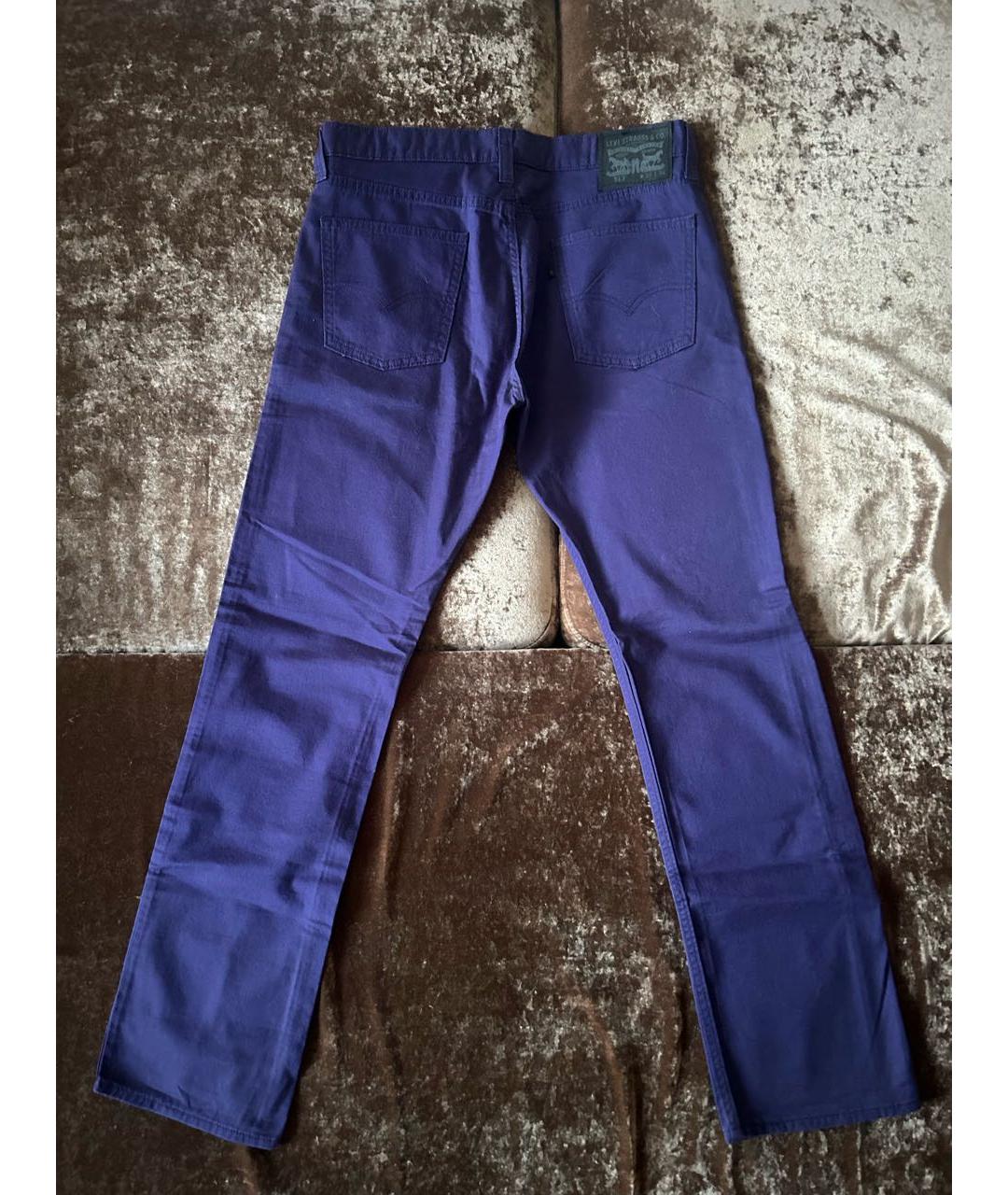 LEVI'S Фиолетовые хлопко-эластановые прямые джинсы, фото 2