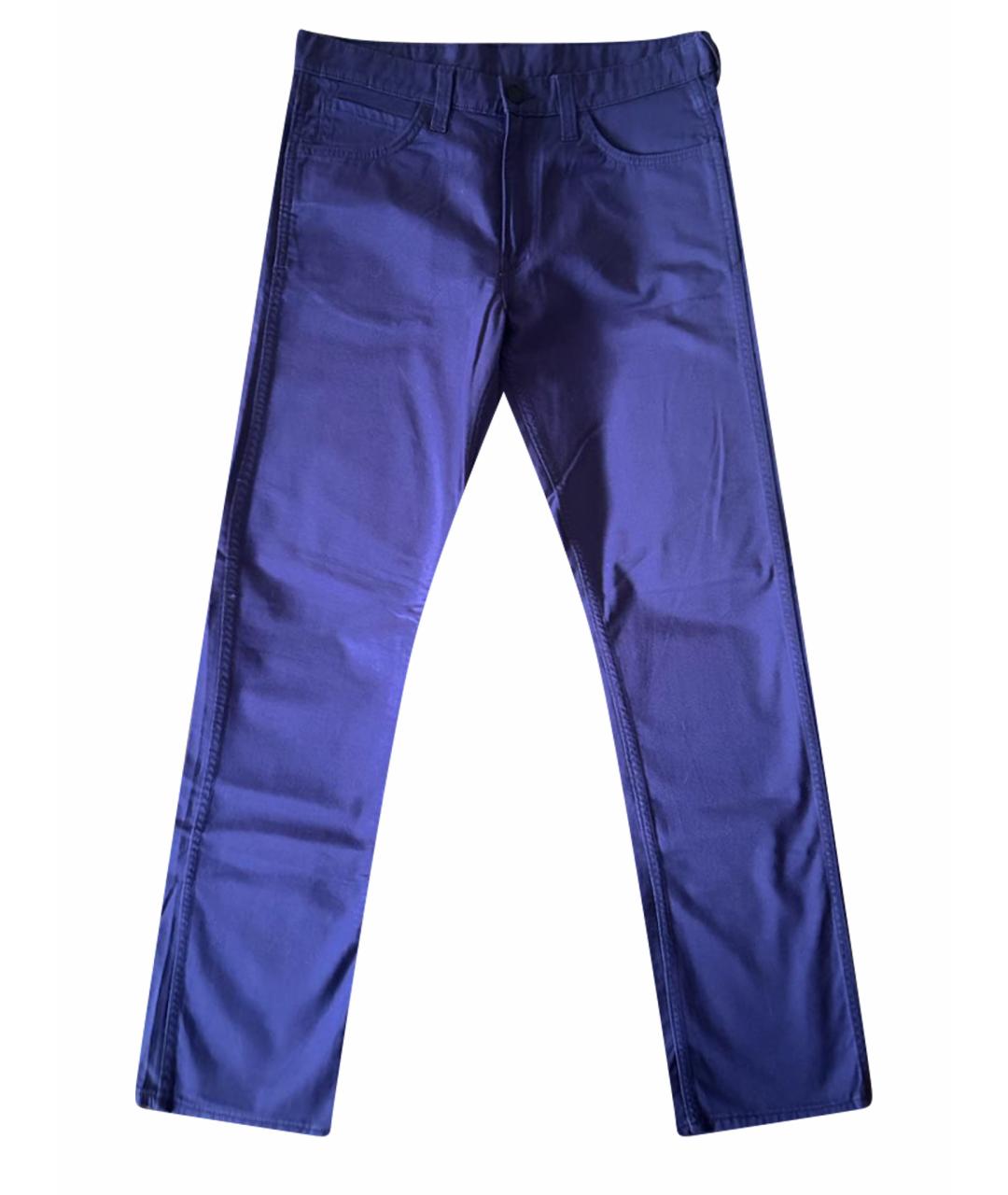 LEVI'S Фиолетовые хлопко-эластановые прямые джинсы, фото 1