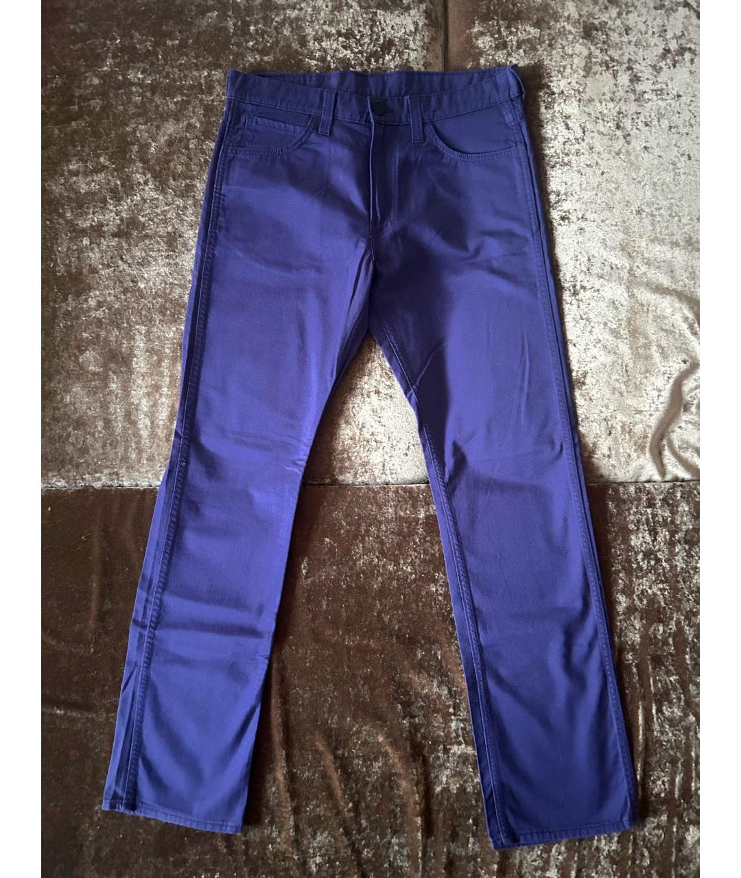 LEVI'S Фиолетовые хлопко-эластановые прямые джинсы, фото 7