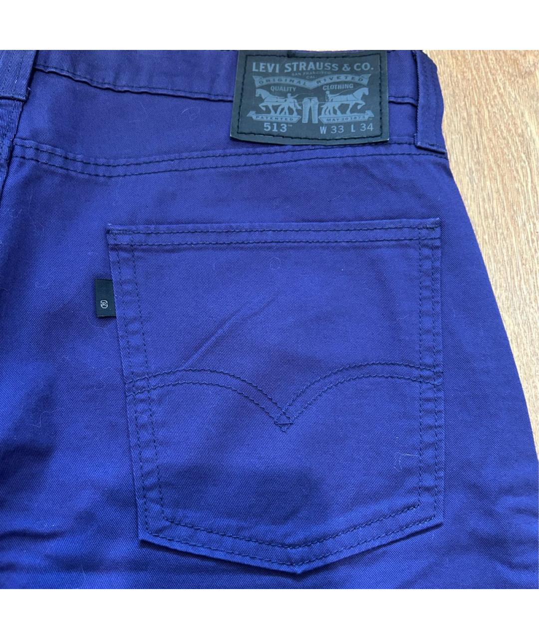 LEVI'S Фиолетовые хлопко-эластановые прямые джинсы, фото 4