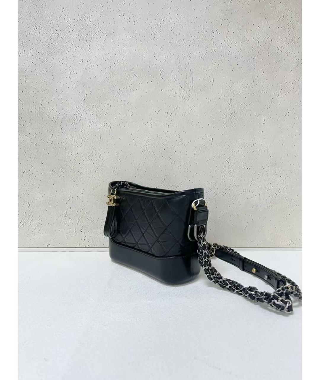CHANEL Черная кожаная сумка через плечо, фото 4