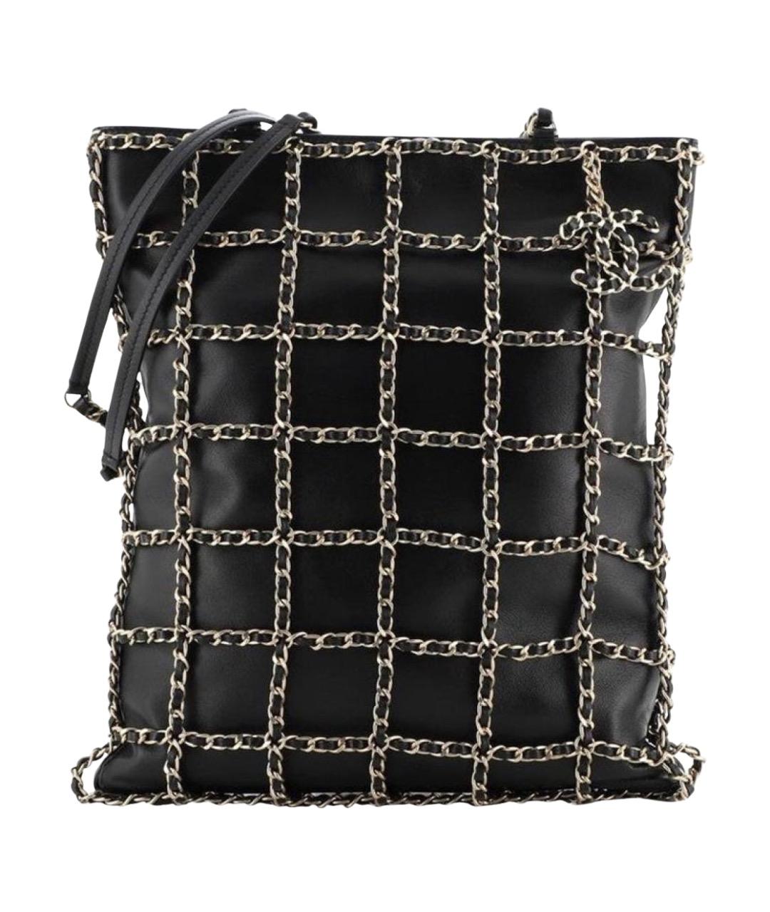 CHANEL Черная кожаная сумка тоут, фото 1