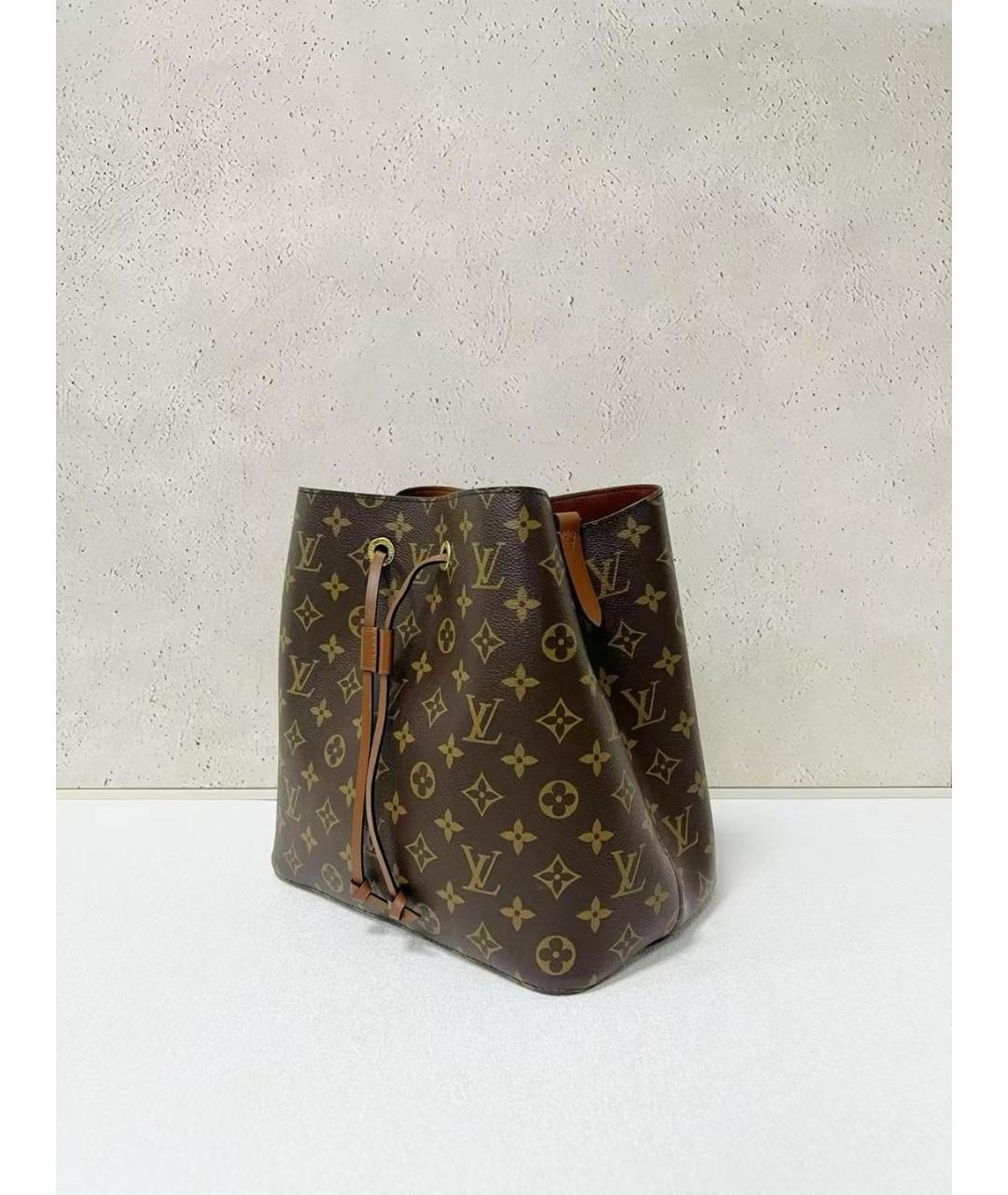 LOUIS VUITTON Коричневая канва сумка через плечо, фото 3