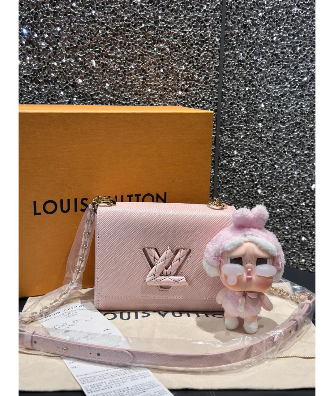 LOUIS VUITTON Розовая кожаная сумка через плечо, фото 2