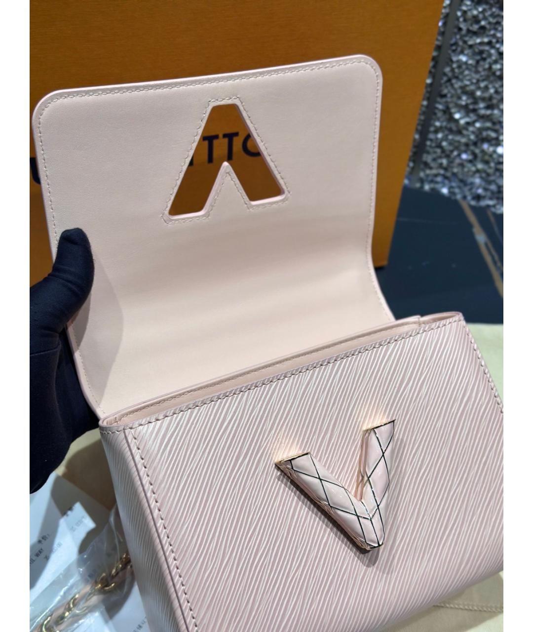 LOUIS VUITTON Розовая кожаная сумка через плечо, фото 6