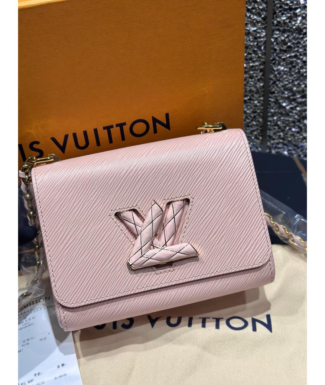LOUIS VUITTON Розовая кожаная сумка через плечо, фото 8