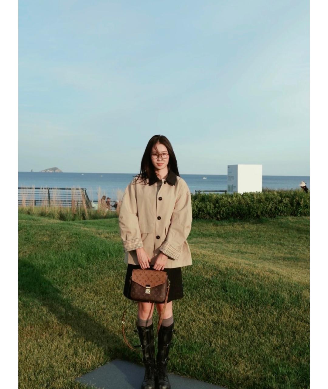 LOUIS VUITTON Коричневая канва сумка с короткими ручками, фото 8
