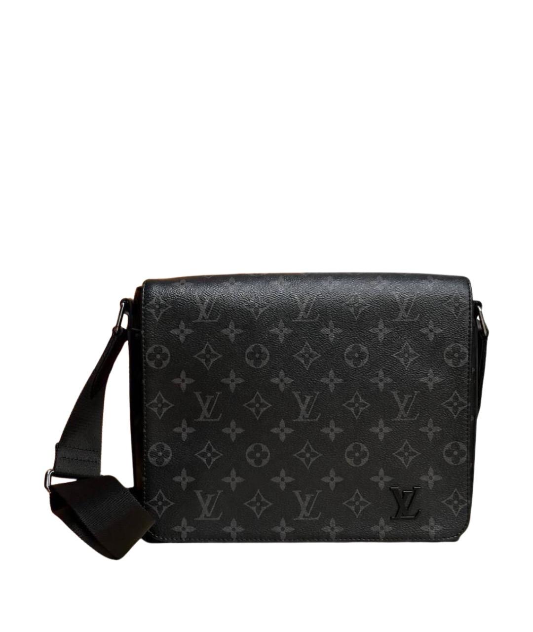 LOUIS VUITTON Черная канва сумка на плечо, фото 1