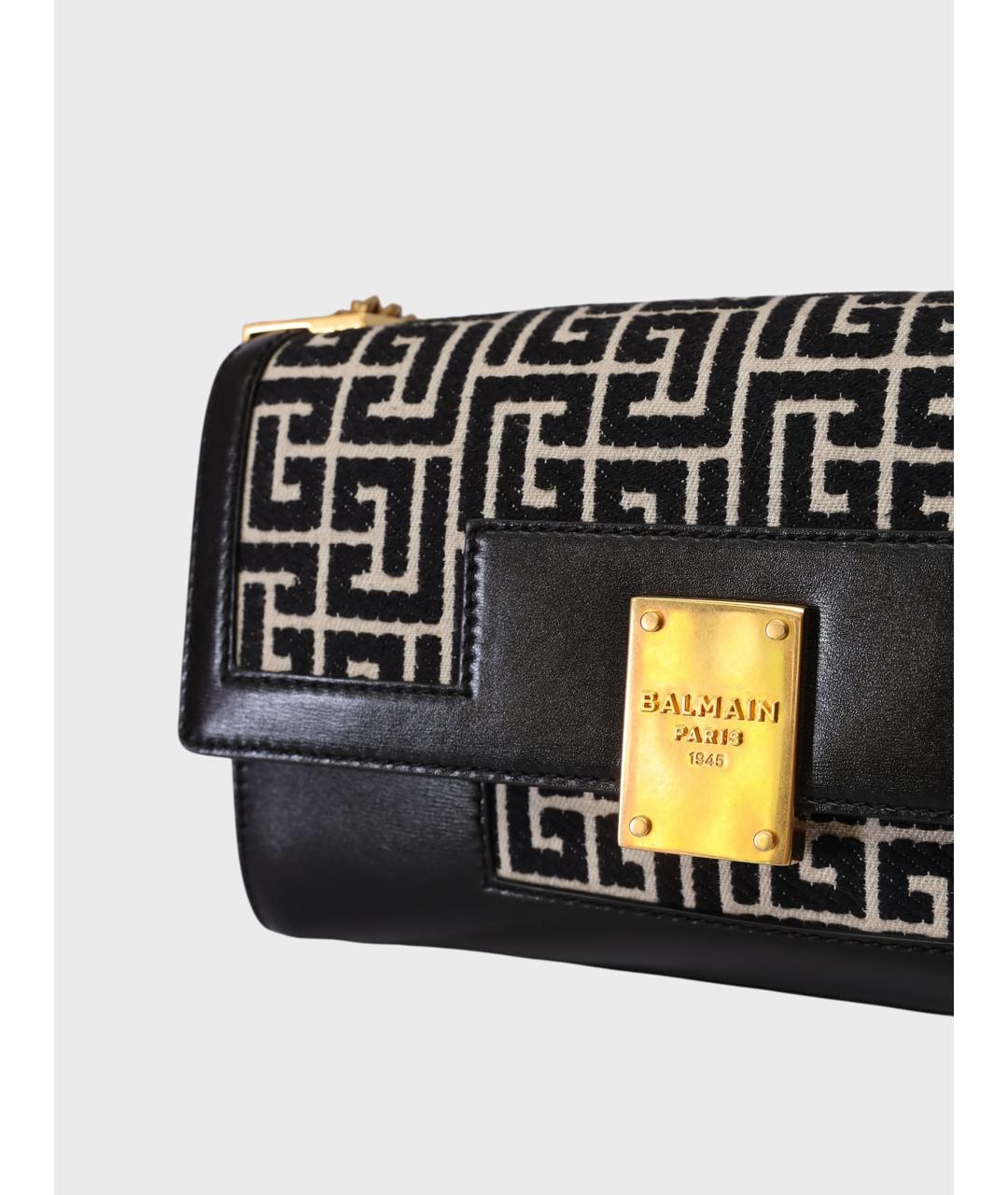BALMAIN Черная жаккардовая сумка через плечо, фото 4