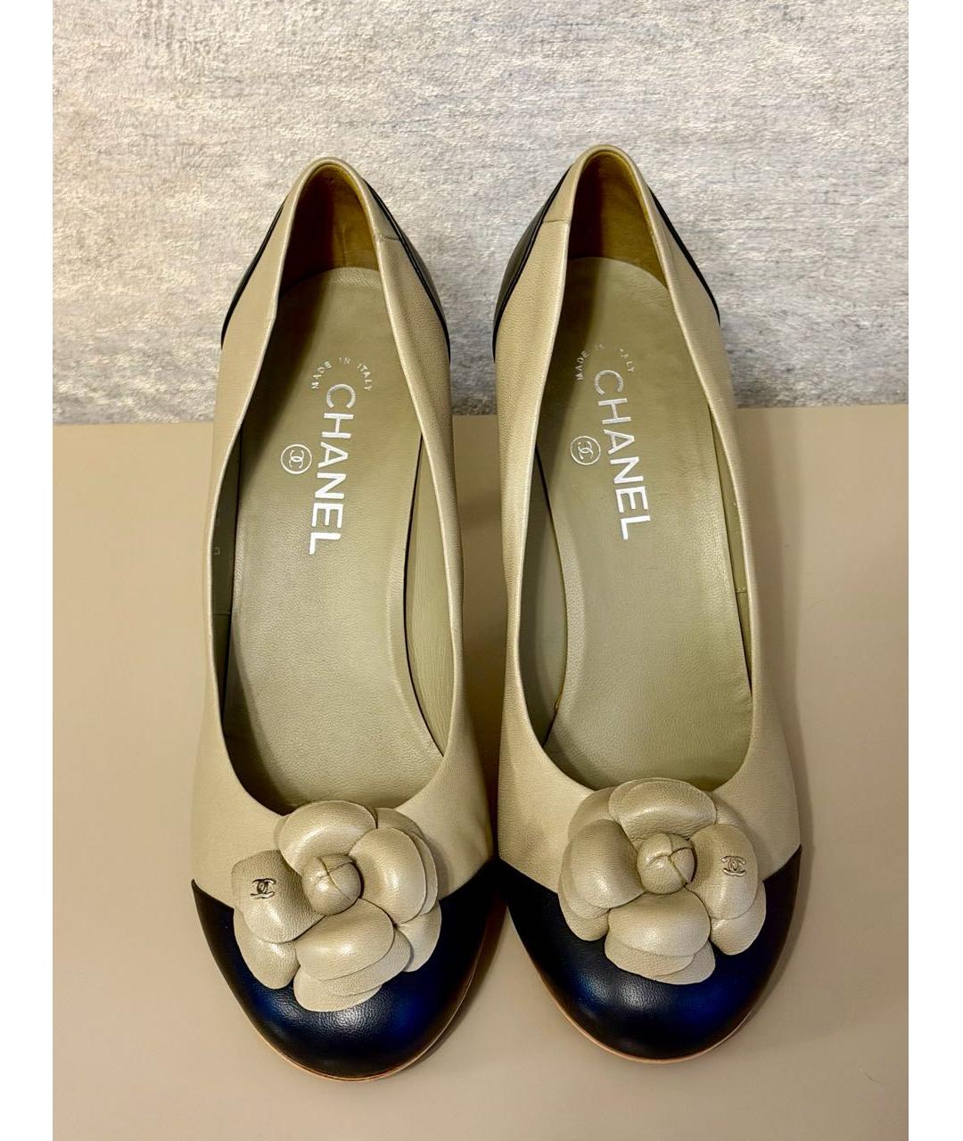 CHANEL Зеленые кожаные туфли, фото 3