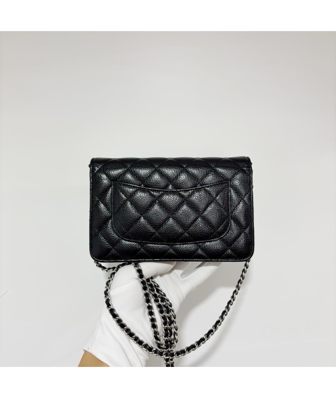 CHANEL Черная кожаная сумка через плечо, фото 3