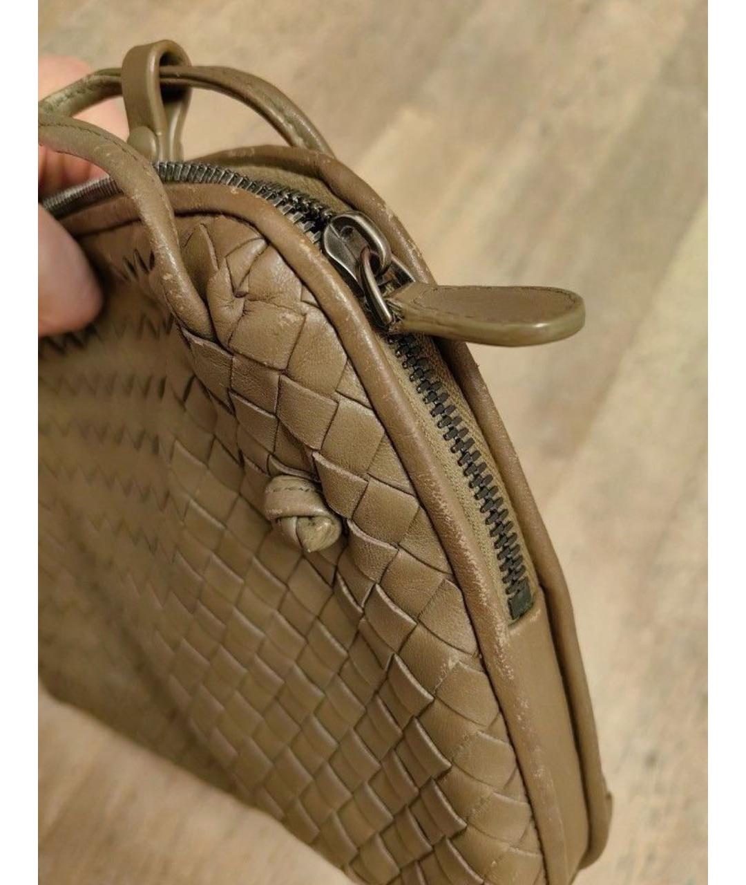BOTTEGA VENETA Коричневая кожаная сумка через плечо, фото 2