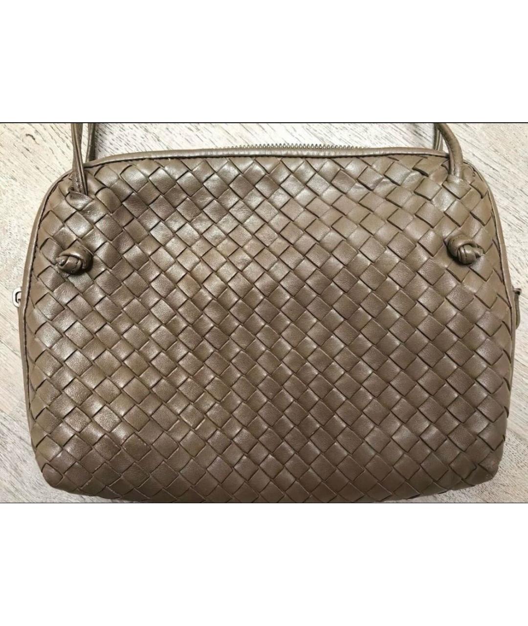 BOTTEGA VENETA Коричневая кожаная сумка через плечо, фото 3