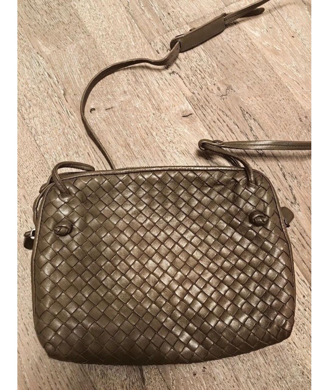 BOTTEGA VENETA Коричневая кожаная сумка через плечо, фото 9