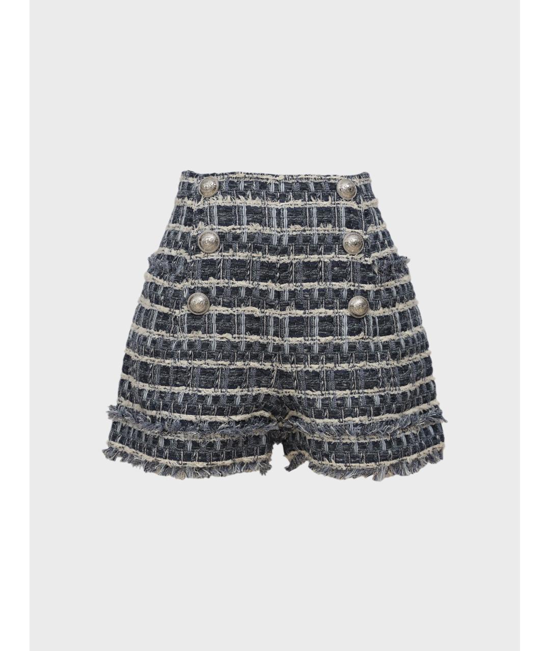 BALMAIN Серые твидовые шорты, фото 4